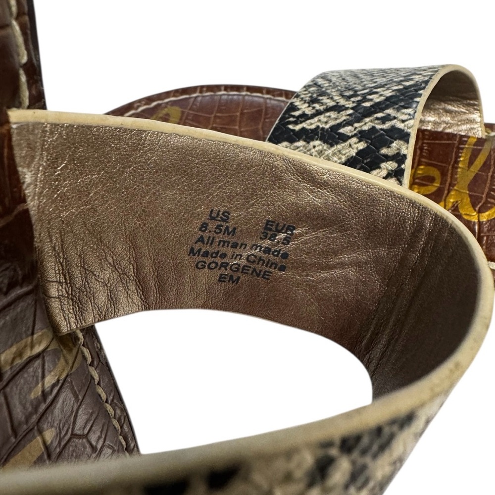 Sam Edelman Gorgene Snakeskin Pattern Sandals Siz… - image 7